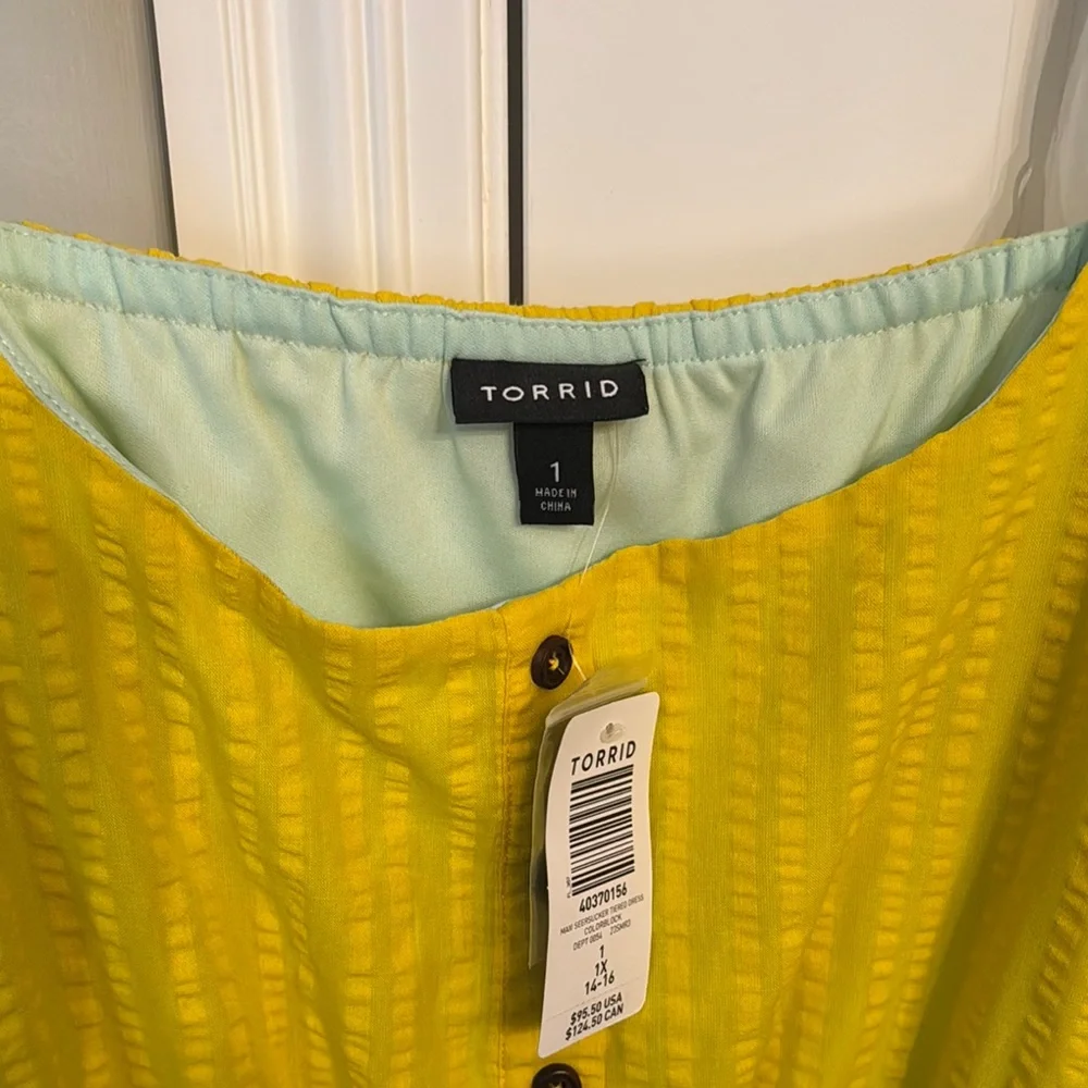 Torrid Maxi Challis Tiered Dress  Size 1 - Picture 6 of 9